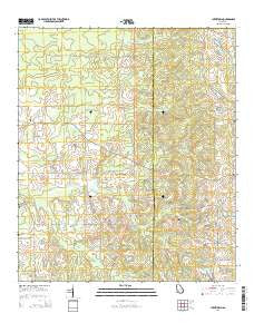 Cuffietown Georgia Current topographic map, 1:24000 scale, 7.5 X 7.5 Minute, Year 2014