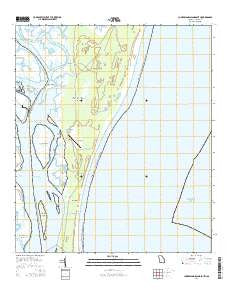 Cumberland Island South Georgia Current topographic map, 1:24000 scale, 7.5 X 7.5 Minute, Year 2014