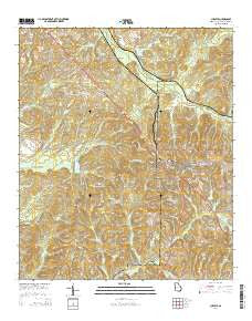 Cusseta Georgia Current topographic map, 1:24000 scale, 7.5 X 7.5 Minute, Year 2014