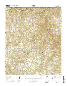 Danielsville North Georgia Current topographic map, 1:24000 scale, 7.5 X 7.5 Minute, Year 2014