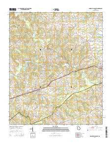 Danielsville South Georgia Current topographic map, 1:24000 scale, 7.5 X 7.5 Minute, Year 2014