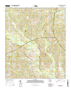 Davisboro SE Georgia Current topographic map, 1:24000 scale, 7.5 X 7.5 Minute, Year 2014