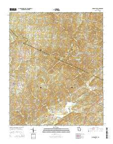 Dawsonville Georgia Current topographic map, 1:24000 scale, 7.5 X 7.5 Minute, Year 2014