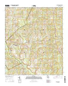 Dellwood Georgia Current topographic map, 1:24000 scale, 7.5 X 7.5 Minute, Year 2014