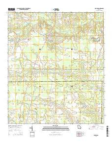 Denton Georgia Current topographic map, 1:24000 scale, 7.5 X 7.5 Minute, Year 2014