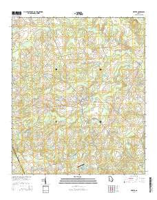 Dexter Georgia Current topographic map, 1:24000 scale, 7.5 X 7.5 Minute, Year 2014