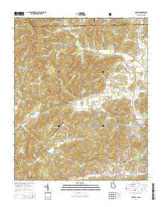 Dillard Georgia Current topographic map, 1:24000 scale, 7.5 X 7.5 Minute, Year 2014