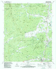 Dillard Georgia Historical topographic map, 1:24000 scale, 7.5 X 7.5 Minute, Year 1988