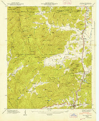 Dillard Georgia Historical topographic map, 1:24000 scale, 7.5 X 7.5 Minute, Year 1947