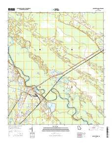 Doctortown Georgia Current topographic map, 1:24000 scale, 7.5 X 7.5 Minute, Year 2014