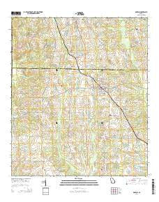 Doerun Georgia Current topographic map, 1:24000 scale, 7.5 X 7.5 Minute, Year 2014