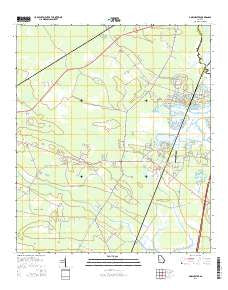 Dorchester Georgia Current topographic map, 1:24000 scale, 7.5 X 7.5 Minute, Year 2014