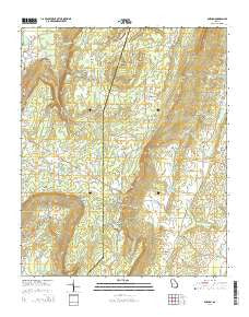 Durham Georgia Current topographic map, 1:24000 scale, 7.5 X 7.5 Minute, Year 2014