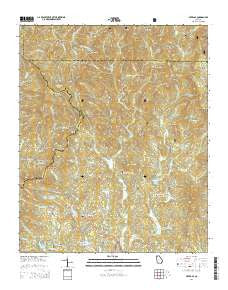 Dyer Gap Georgia Current topographic map, 1:24000 scale, 7.5 X 7.5 Minute, Year 2014