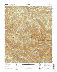 Dyke Georgia Current topographic map, 1:24000 scale, 7.5 X 7.5 Minute, Year 2014