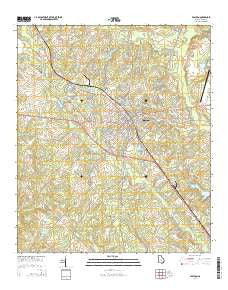 Eastman Georgia Current topographic map, 1:24000 scale, 7.5 X 7.5 Minute, Year 2014
