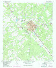 Eastman Georgia Historical topographic map, 1:24000 scale, 7.5 X 7.5 Minute, Year 1972