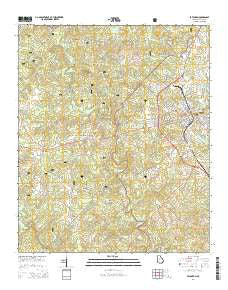 Eatonton Georgia Current topographic map, 1:24000 scale, 7.5 X 7.5 Minute, Year 2014