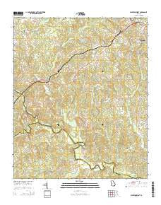 Elberton West Georgia Current topographic map, 1:24000 scale, 7.5 X 7.5 Minute, Year 2014