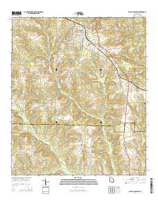 Ellaville South Georgia Current topographic map, 1:24000 scale, 7.5 X 7.5 Minute, Year 2014