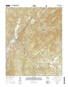 Ellijay Georgia Current topographic map, 1:24000 scale, 7.5 X 7.5 Minute, Year 2014