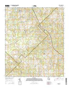 Empire Georgia Current topographic map, 1:24000 scale, 7.5 X 7.5 Minute, Year 2014
