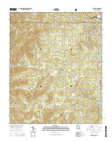 Epworth Georgia Current topographic map, 1:24000 scale, 7.5 X 7.5 Minute, Year 2014