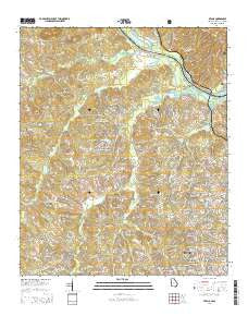 Evans Georgia Current topographic map, 1:24000 scale, 7.5 X 7.5 Minute, Year 2014