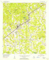 Fairburn Georgia Historical topographic map, 1:24000 scale, 7.5 X 7.5 Minute, Year 1954
