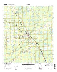 Fargo Georgia Current topographic map, 1:24000 scale, 7.5 X 7.5 Minute, Year 2014