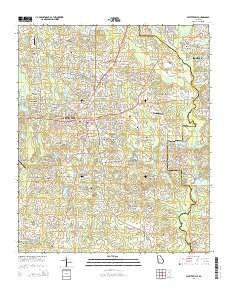 Fayetteville Georgia Current topographic map, 1:24000 scale, 7.5 X 7.5 Minute, Year 2014