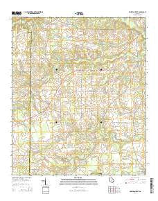 Finleyson West Georgia Current topographic map, 1:24000 scale, 7.5 X 7.5 Minute, Year 2014