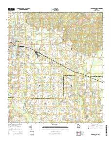 Fitzgerald East Georgia Current topographic map, 1:24000 scale, 7.5 X 7.5 Minute, Year 2014