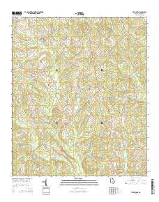Five Points Georgia Current topographic map, 1:24000 scale, 7.5 X 7.5 Minute, Year 2014