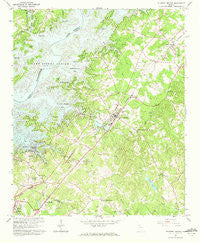 Flowery Branch Georgia Historical topographic map, 1:24000 scale, 7.5 X 7.5 Minute, Year 1964