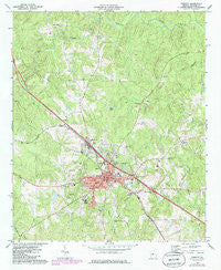 Forsyth Georgia Historical topographic map, 1:24000 scale, 7.5 X 7.5 Minute, Year 1973