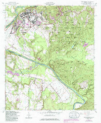 Fort Benning Georgia Historical topographic map, 1:24000 scale, 7.5 X 7.5 Minute, Year 1955