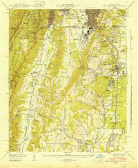 Fort Oglethorpe Georgia Historical topographic map, 1:24000 scale, 7.5 X 7.5 Minute, Year 1942