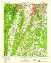 Fort Oglethorpe Georgia Historical topographic map, 1:24000 scale, 7.5 X 7.5 Minute, Year 1958