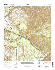 Fort Benning Georgia Current topographic map, 1:24000 scale, 7.5 X 7.5 Minute, Year 2014
