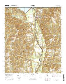 Fort Gaines Georgia Current topographic map, 1:24000 scale, 7.5 X 7.5 Minute, Year 2014