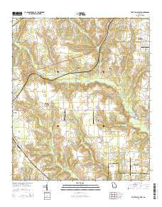 Fort Valley East Georgia Current topographic map, 1:24000 scale, 7.5 X 7.5 Minute, Year 2014