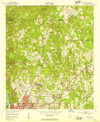 Fortson Georgia Historical topographic map, 1:24000 scale, 7.5 X 7.5 Minute, Year 1950