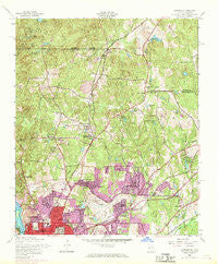 Fortson Georgia Historical topographic map, 1:24000 scale, 7.5 X 7.5 Minute, Year 1955