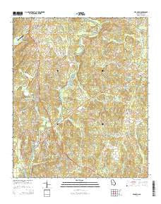 Franklin Georgia Current topographic map, 1:24000 scale, 7.5 X 7.5 Minute, Year 2014