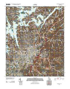 Gainesville Georgia Historical topographic map, 1:24000 scale, 7.5 X 7.5 Minute, Year 2011