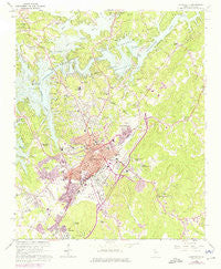 Gainesville Georgia Historical topographic map, 1:24000 scale, 7.5 X 7.5 Minute, Year 1964