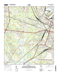 Garden City Georgia Current topographic map, 1:24000 scale, 7.5 X 7.5 Minute, Year 2014