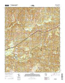 Geneva Georgia Current topographic map, 1:24000 scale, 7.5 X 7.5 Minute, Year 2014