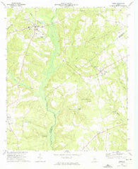 Gibson Georgia Historical topographic map, 1:24000 scale, 7.5 X 7.5 Minute, Year 1972